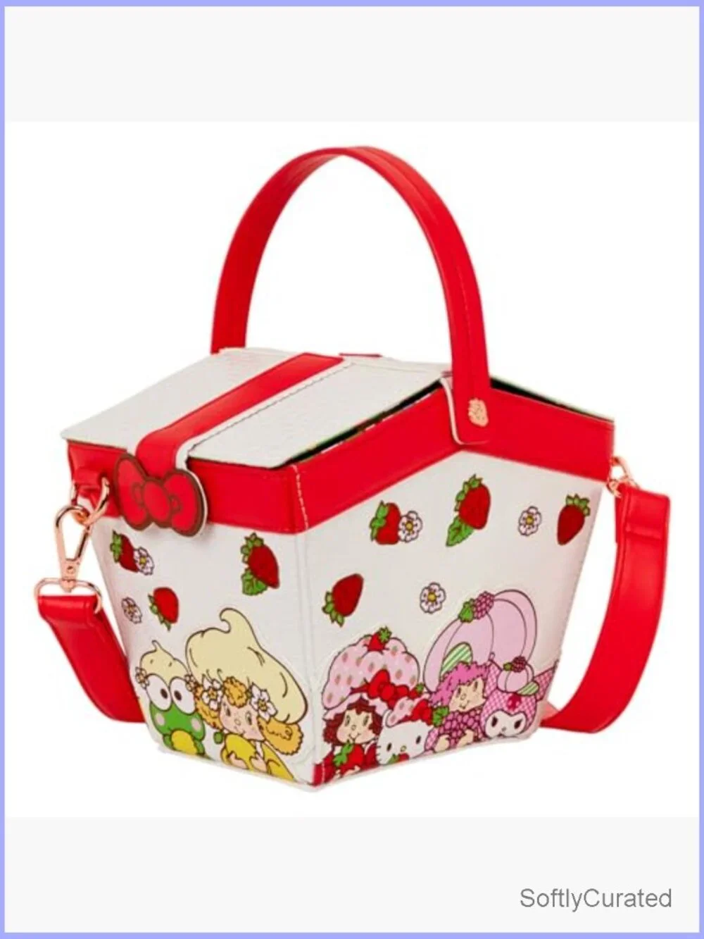 Sanrio X Strawberry Shortcake Figural Crossbody Bag Faux Leather